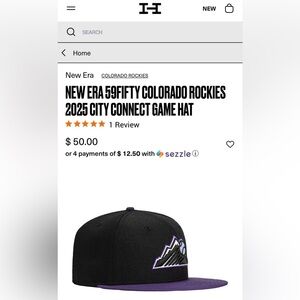 NEW ERA 59FIFTY COLORADO ROCKIES
2025 CITY CONNECT GAME HAT